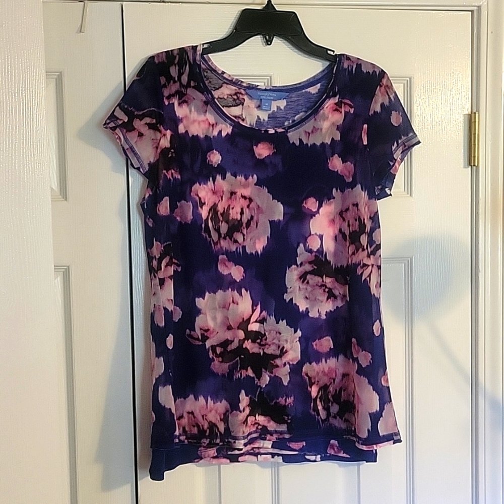Simply Vera by Vera Wang Women's Sheer Top, Size Medium